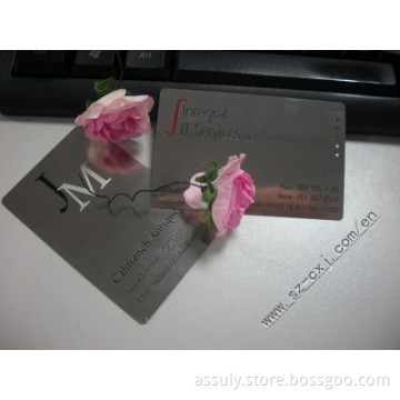 Etched Stainless Steel Business Card